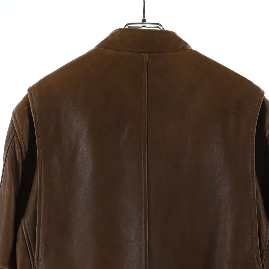 SCHOTT(ショット) クラシックレーサー シングルライダース レザージャケット ブラウン 3161055
