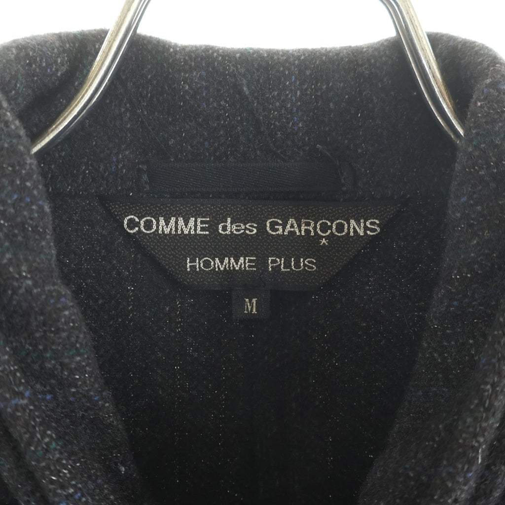 COMME des GARCONS HOMME PLUS(コムデギャルソンオムプリュス) 90s ウール ナイロン 縮絨 ツイード テーラード ジャケット ブラック PJ-04005M