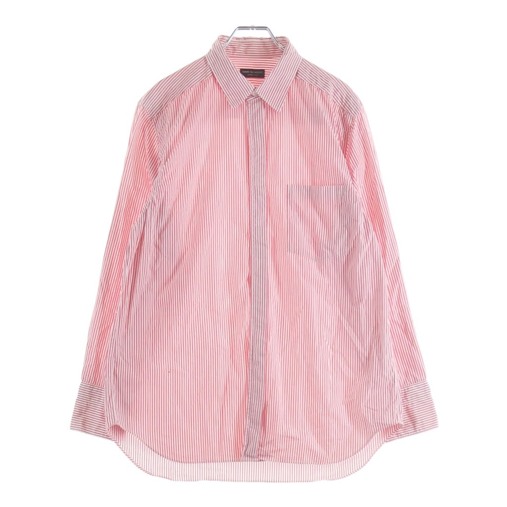 COMME des GARCONS HOMME PLUS(コムデギャルソンオムプリュス) ストライプ ポケット 長袖シャツ レッド PB-040220