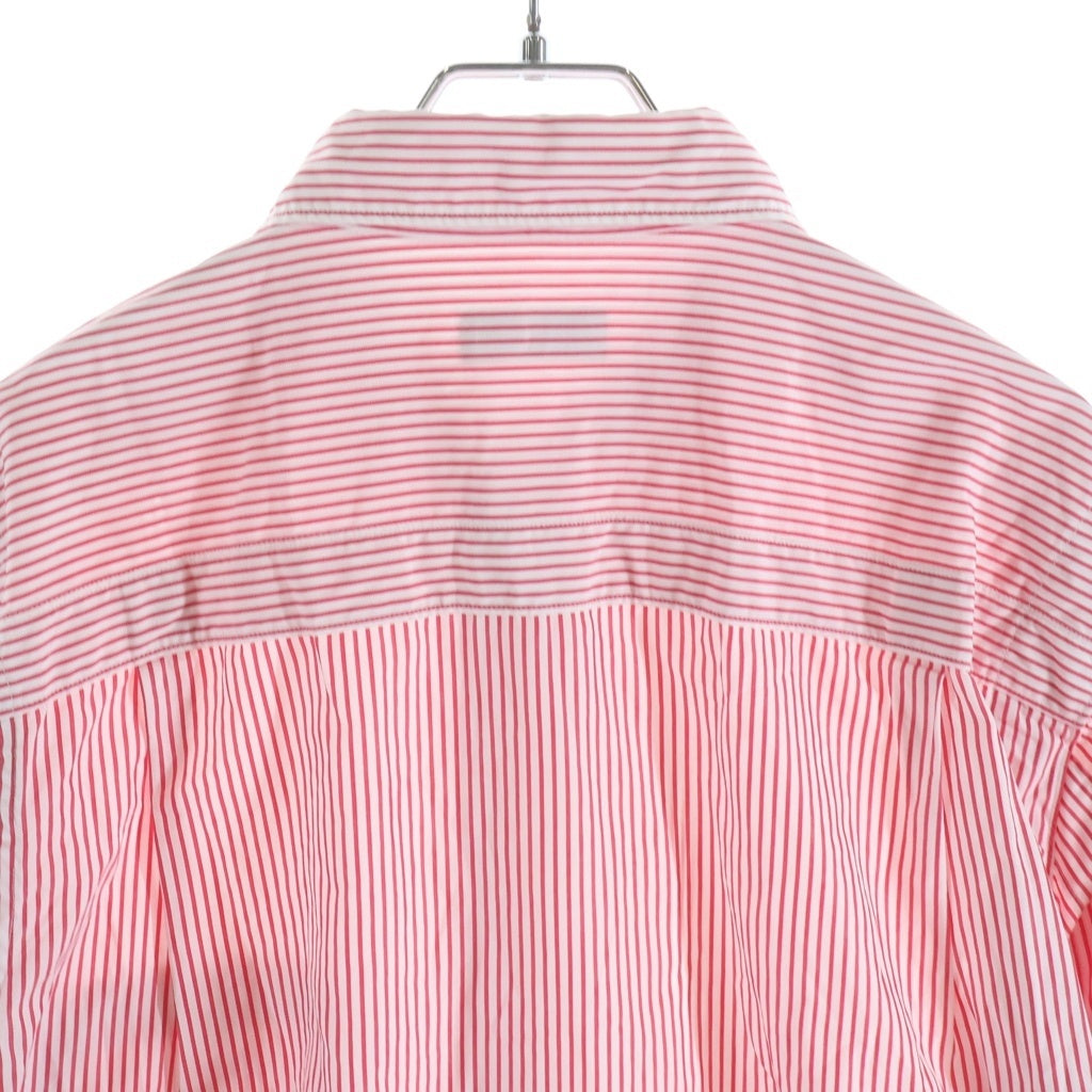 COMME des GARCONS HOMME PLUS(コムデギャルソンオムプリュス) ストライプ ポケット 長袖シャツ レッド PB-040220