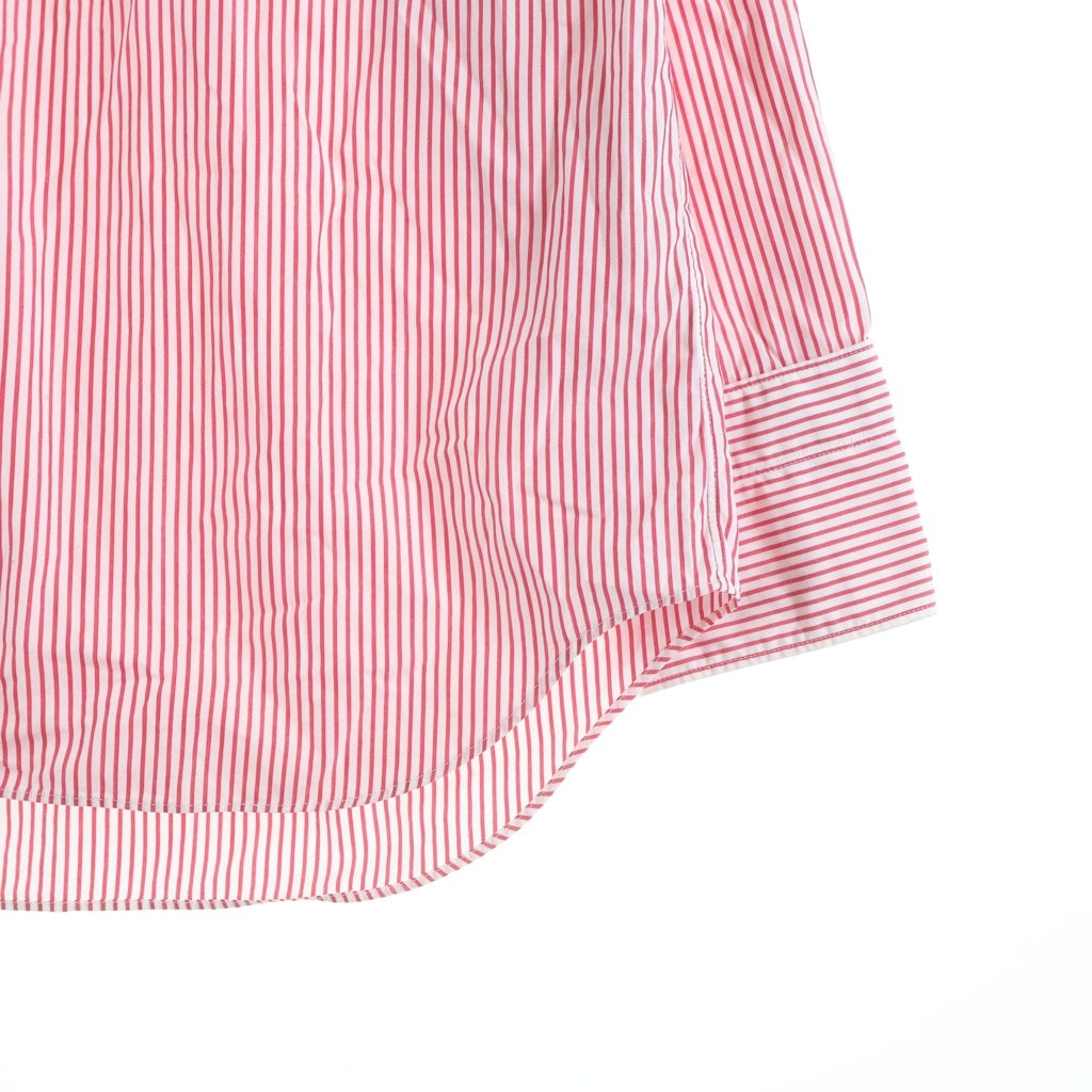 COMME des GARCONS HOMME PLUS(コムデギャルソンオムプリュス) ストライプ ポケット 長袖シャツ レッド PB-040220