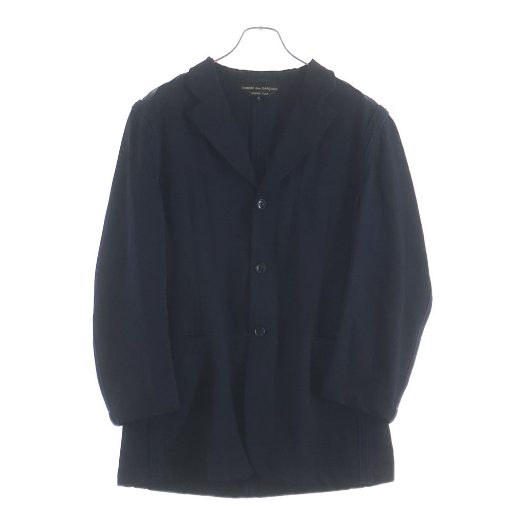 COMME des GARCONS HOMME PLUS(コムデギャルソンオムプリュス) サイドウール切替 テーラードジャケット ネイビー PE-J094