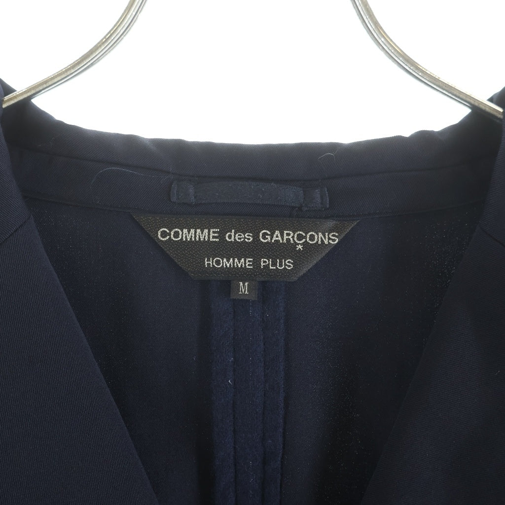 COMME des GARCONS HOMME PLUS(コムデギャルソンオムプリュス) サイドウール切替 テーラードジャケット ネイビー PE-J094