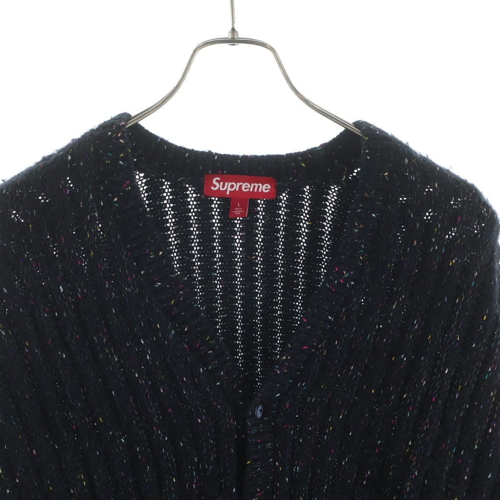 SUPREME(シュプリーム) 24SS Confetti Cardigan コンフェッティ ツイード ボタン カーディガン ブラック