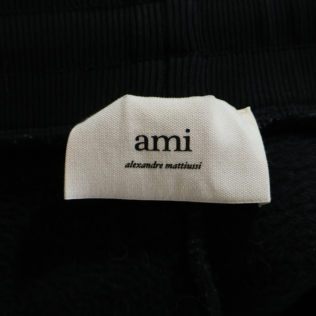 AMI Alexandre Mattiussi(アミアレクサンドルマテュッシ) テックロゴ コットン ヘビーショーツ ハーフパンツ ブラック USO325 749