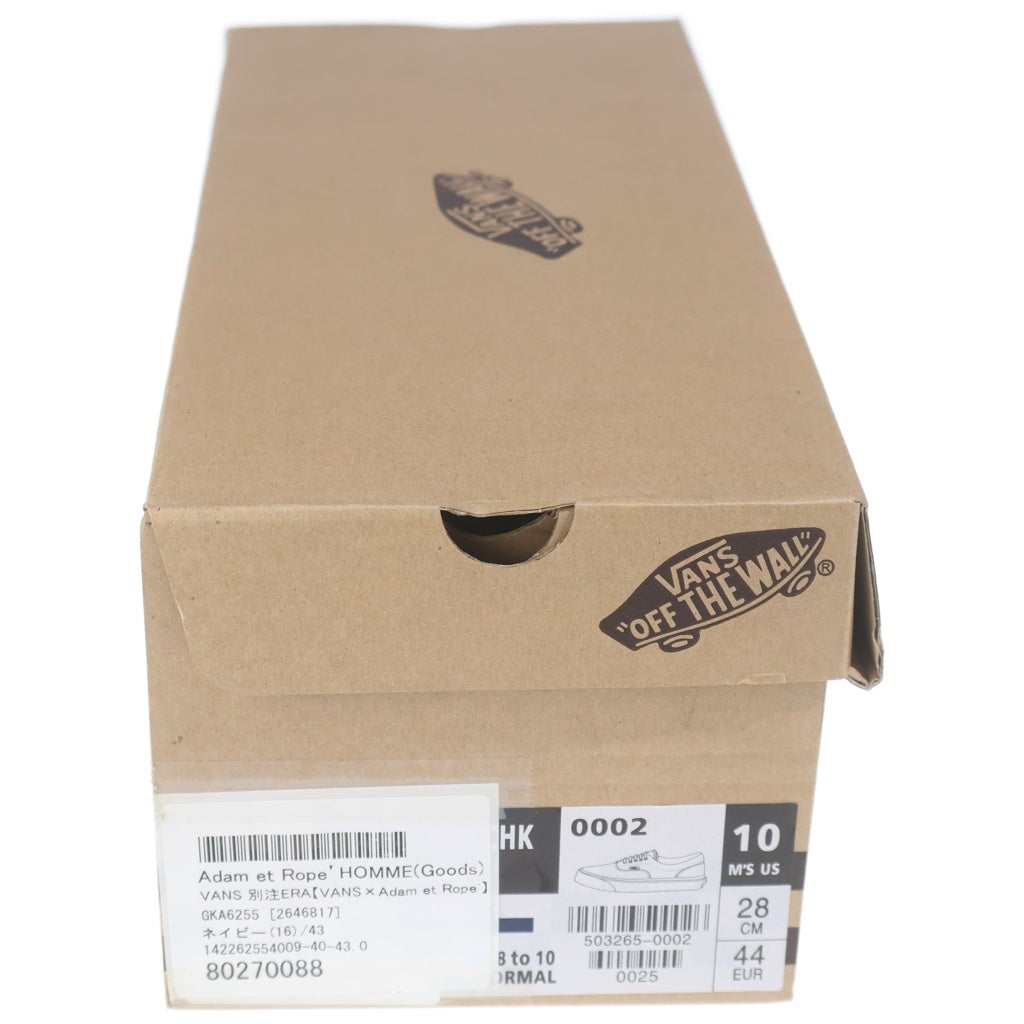 VANS(ヴァンズ) × Adam et Rope Era アダムエロぺ 別注 エラ サイドテープ チェッカーボード ローカットスニーカー ネイビー/ブラック US10/28cm 503265-0002