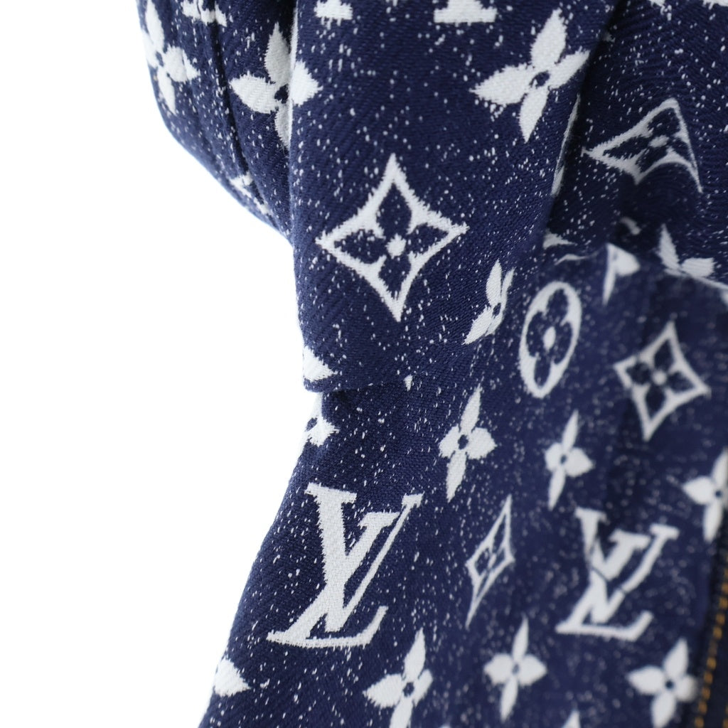 LOUIS VUITTON(ルイヴィトン) 24SS モノグラム総柄 レザー切替 デニムトラッカージャケット ネイビー レディース RW241WW LO3 FQJA14