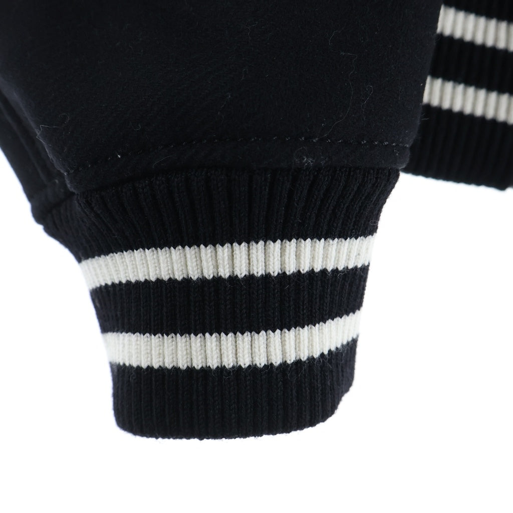 LOUIS VUITTON(ルイヴィトン) 23SS グラフィックプリント レザーバーシティジャケット スタジャン ブルゾン ブラック RM231M U35 HOL07E
