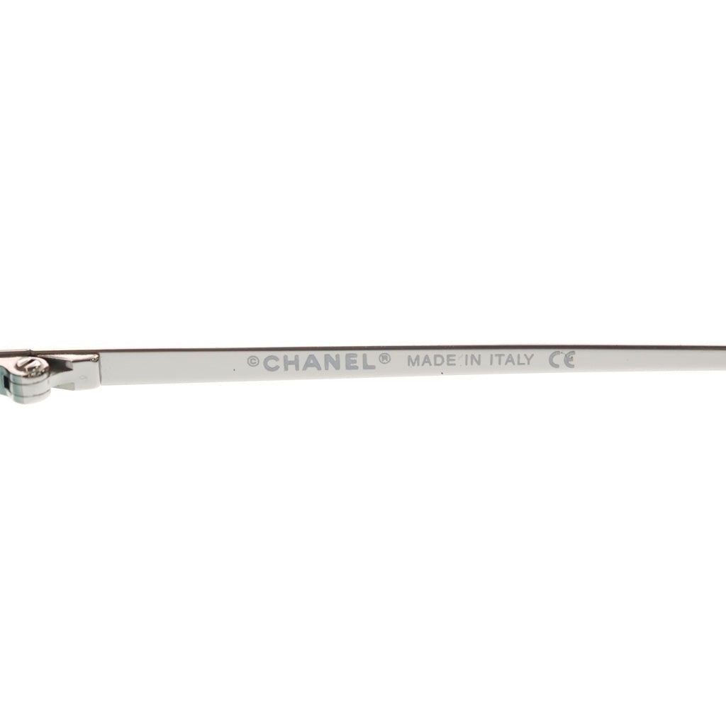 CHANEL(シャネル) 4017-D ココマーク ラインストーン リムレス サングラス 眼鏡 アイウェア シルバー/ブルー レディース