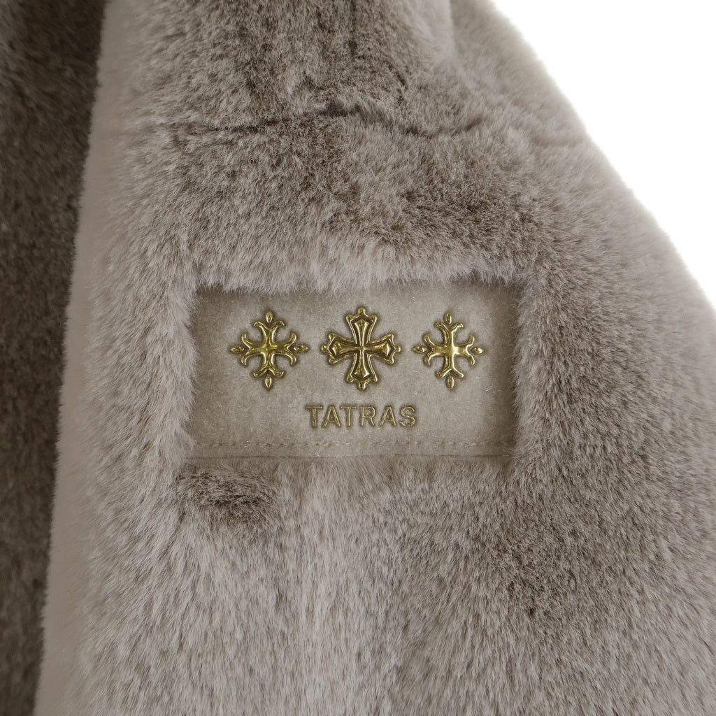 TATRAS(タトラス) BARBRA ボア スタンドネック ジップアップ ファー ジャケット ベージュ レディース LJXA0038033588