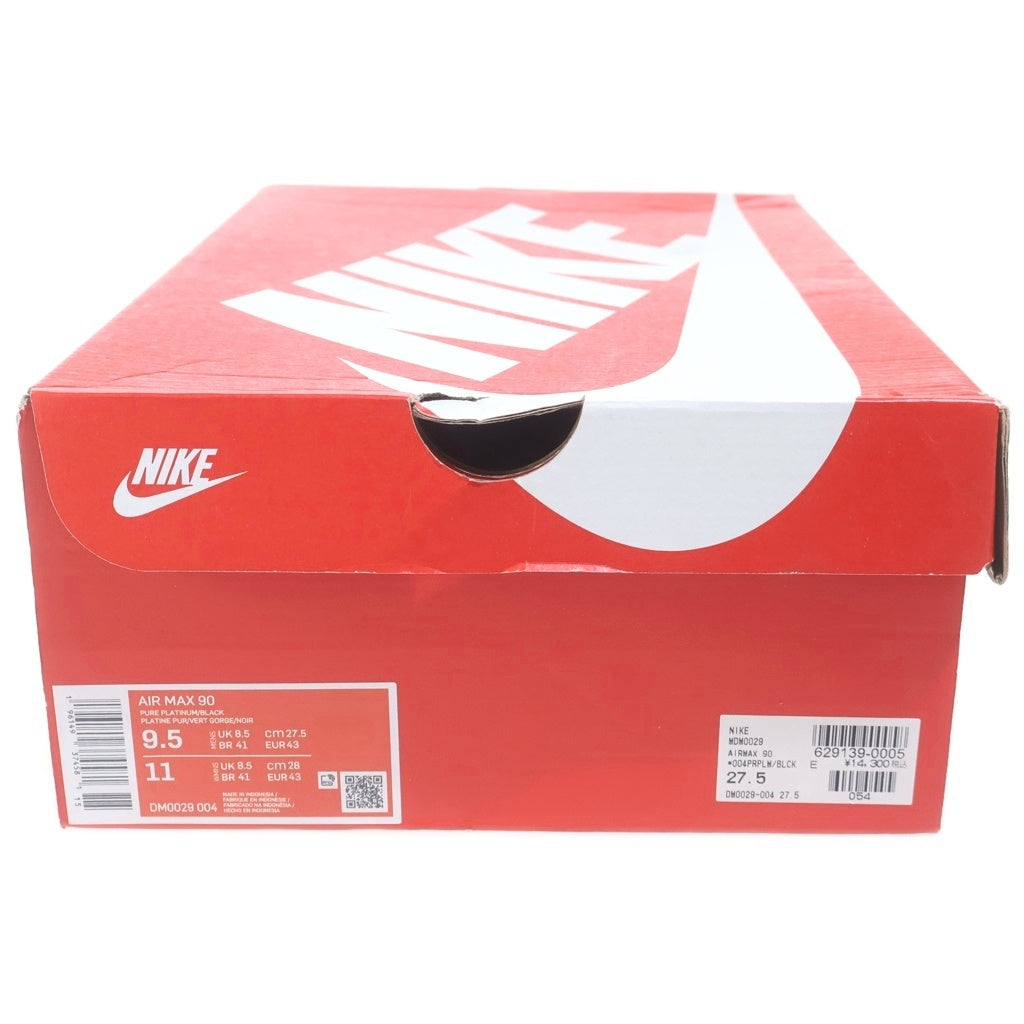 NIKE(ナイキ) AIR MAX 90 Pure Platium エアマックス90 ローカットスニーカー ホワイト/グリーン/ブラック US9.5/27.5cm DM0029-004