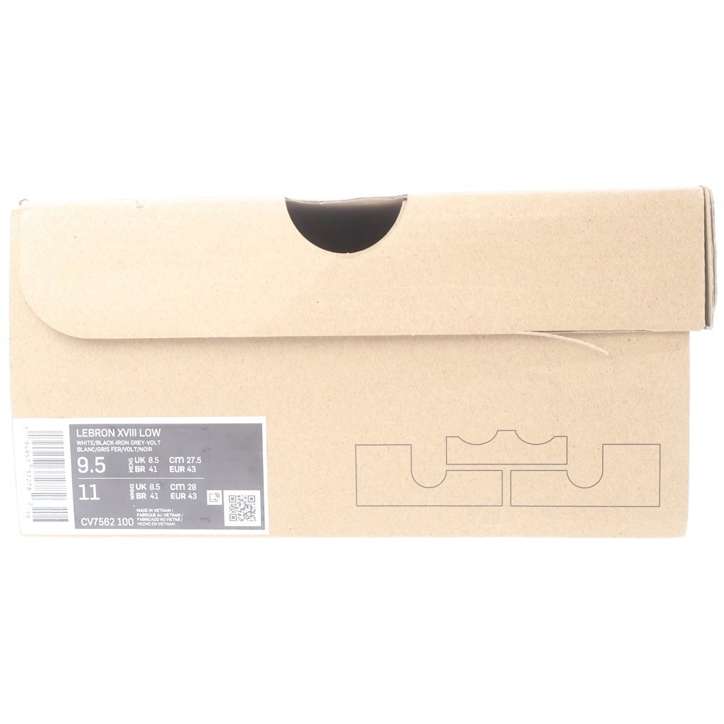 NIKE(ナイキ) LEBRON 18 LOW GREEDY レブロン18 グリーディー ローカットスニーカー ホワイト/ブラック US9.5/27.5cm CV7562-100