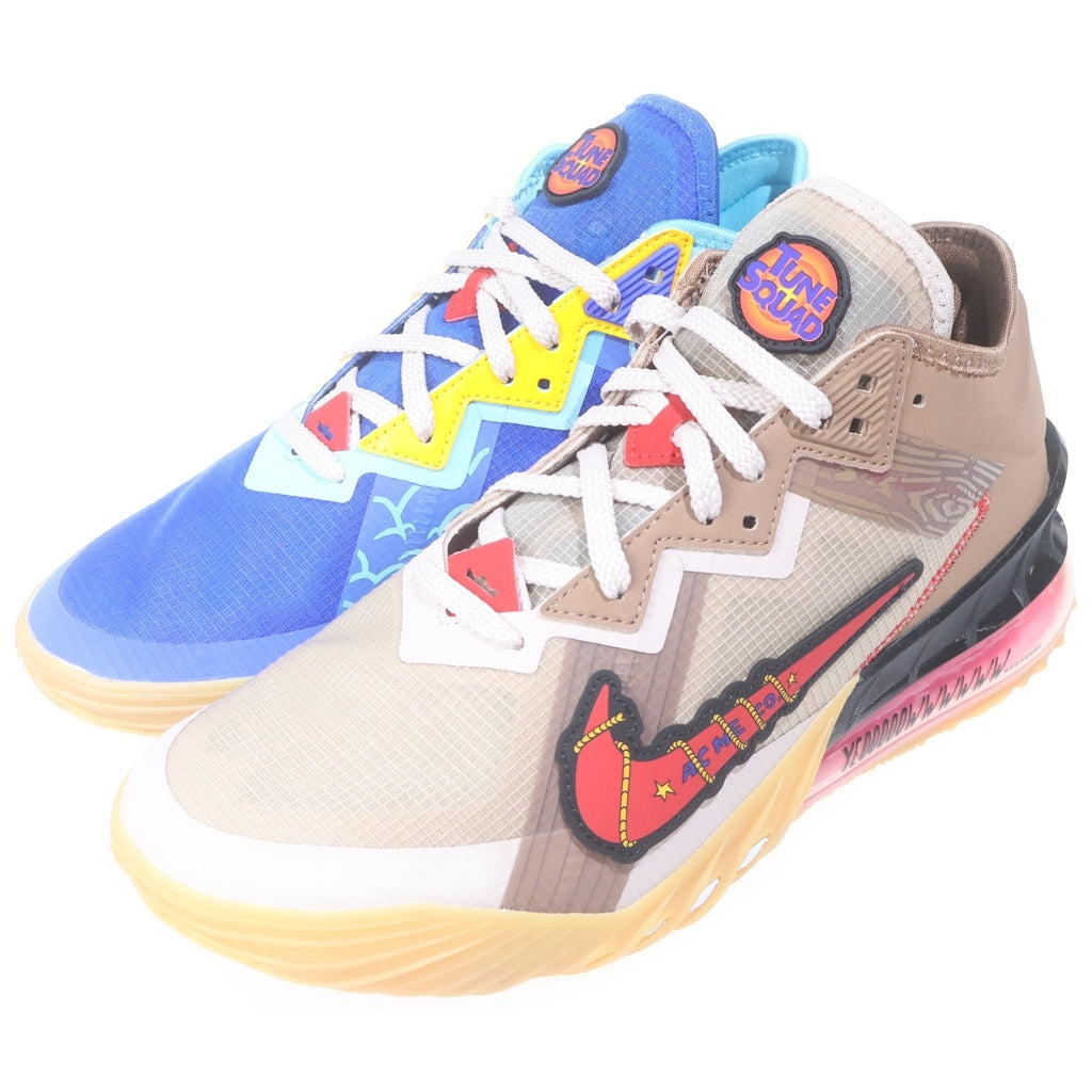 NIKE(ナイキ) × SPACE PLAYERS × ROADRUNNER LEBRON 18 LOW スペースプレイヤー ロードランナー レブロン 18 ローカットスニーカー ベージュ/ブルー US9/27.5cm CV7562-401