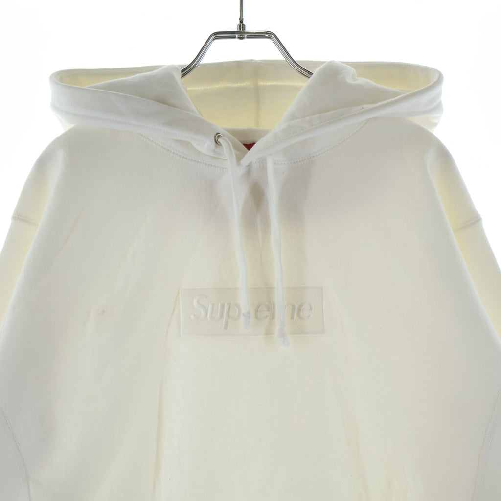 SUPREME(シュプリーム) 14AW Tonal Box Logo Pullover トーナル ボックスロゴ プルオーバースウェットパーカー フーディ ホワイト