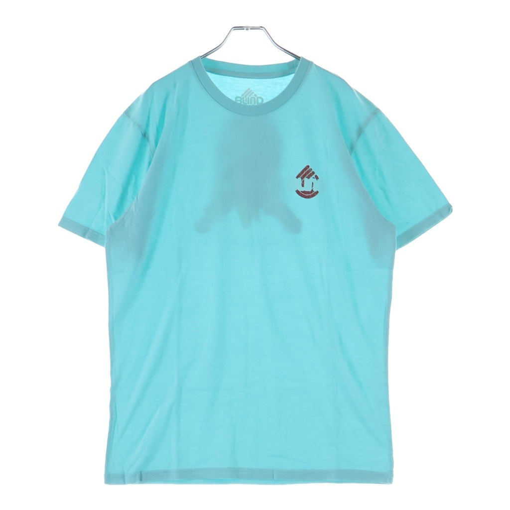 NO BRAND(ノーブランド) BLIND ブラインド 00s × Mark Gonzales Skull Banana Tee マークゴンザレス スカルバナナ プリント クルーネック 半袖Tシャツ カットソー ライトブルー