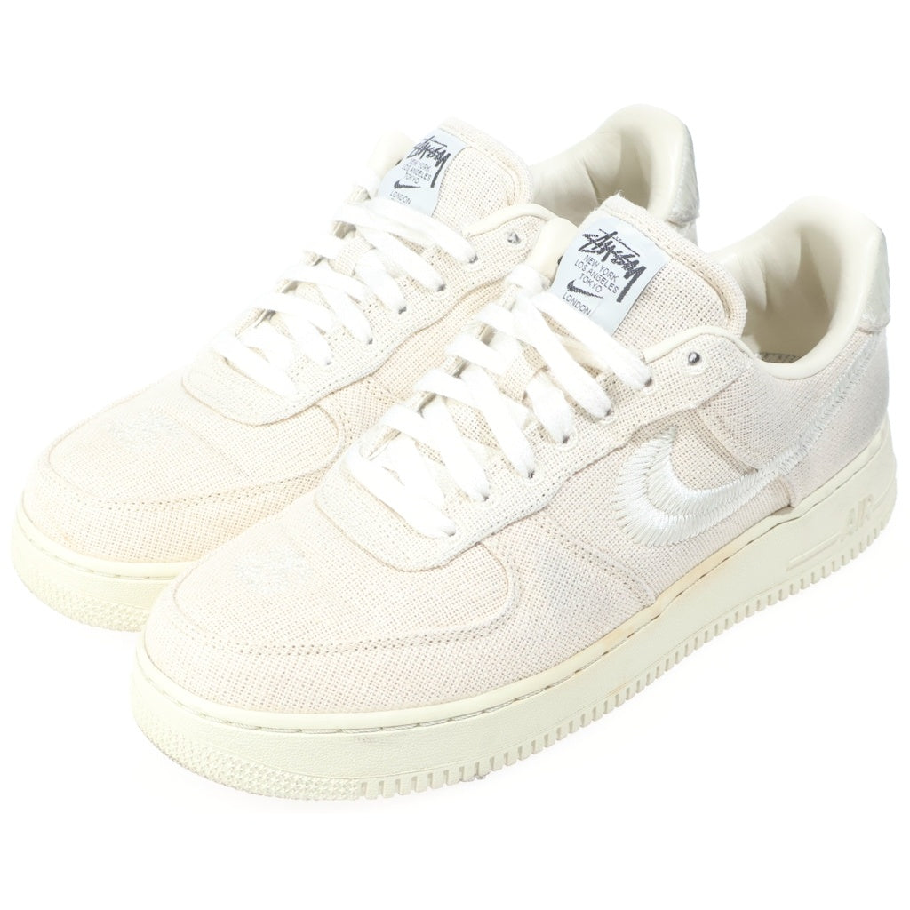 NIKE(ナイキ) ×STUSSY AIR FORCE 1 LOW FOSSIL STONE ステューシー エアフォース1 フォッシルストーン ローカットスニーカー アイボリー US10/28cm CZ9084-200