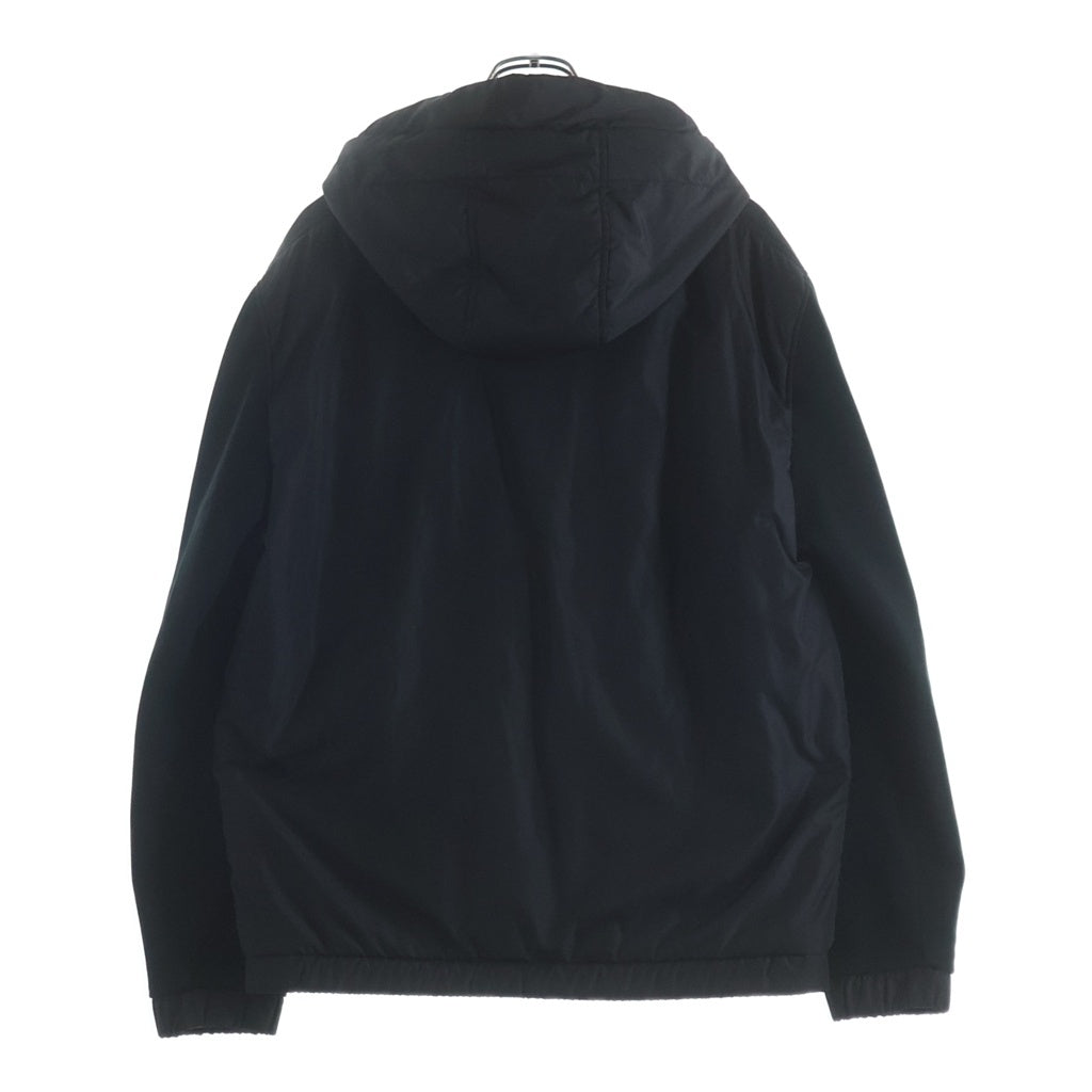 HUGO BOSS(ヒューゴボス) Hooded Strip Jacket フーデッド ストライプ切り替え ジップアップジャケット ブラック