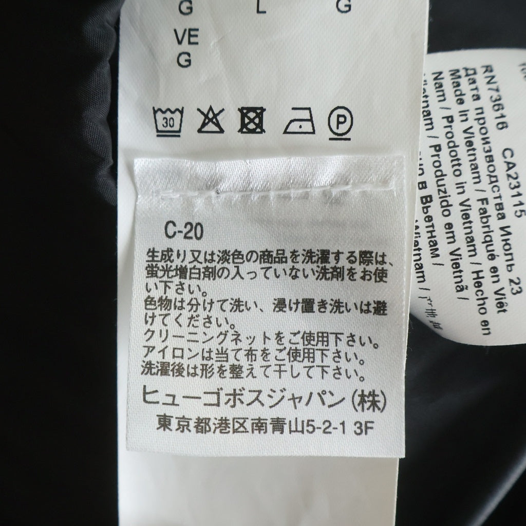 HUGO BOSS(ヒューゴボス) Hooded Strip Jacket フーデッド ストライプ切り替え ジップアップジャケット ブラック
