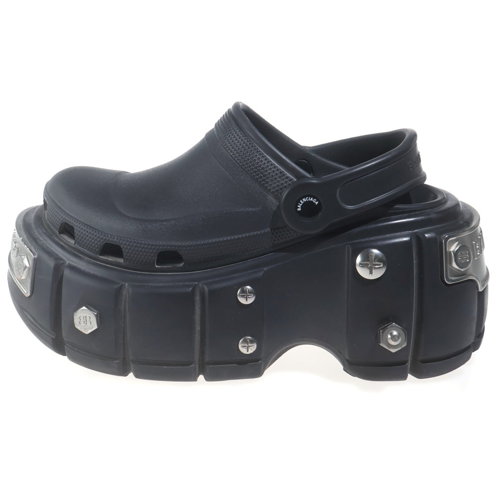 BALENCIAGA(バレンシアガ) 22SS ×crocs HARD CROCS クロックス プラットフォームスタッズ ハードクロックス ミュールサンダル ブラック