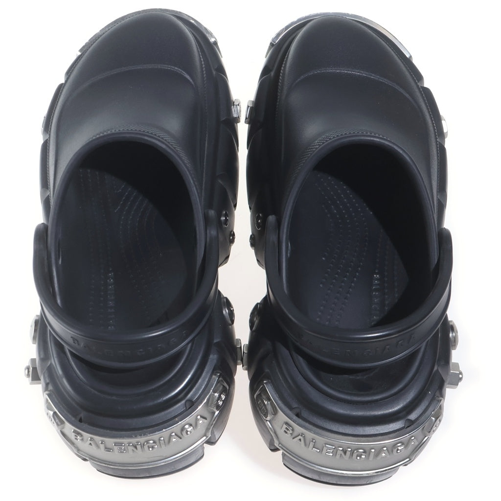 BALENCIAGA(バレンシアガ) 22SS ×crocs HARD CROCS クロックス プラットフォームスタッズ ハードクロックス ミュールサンダル ブラック