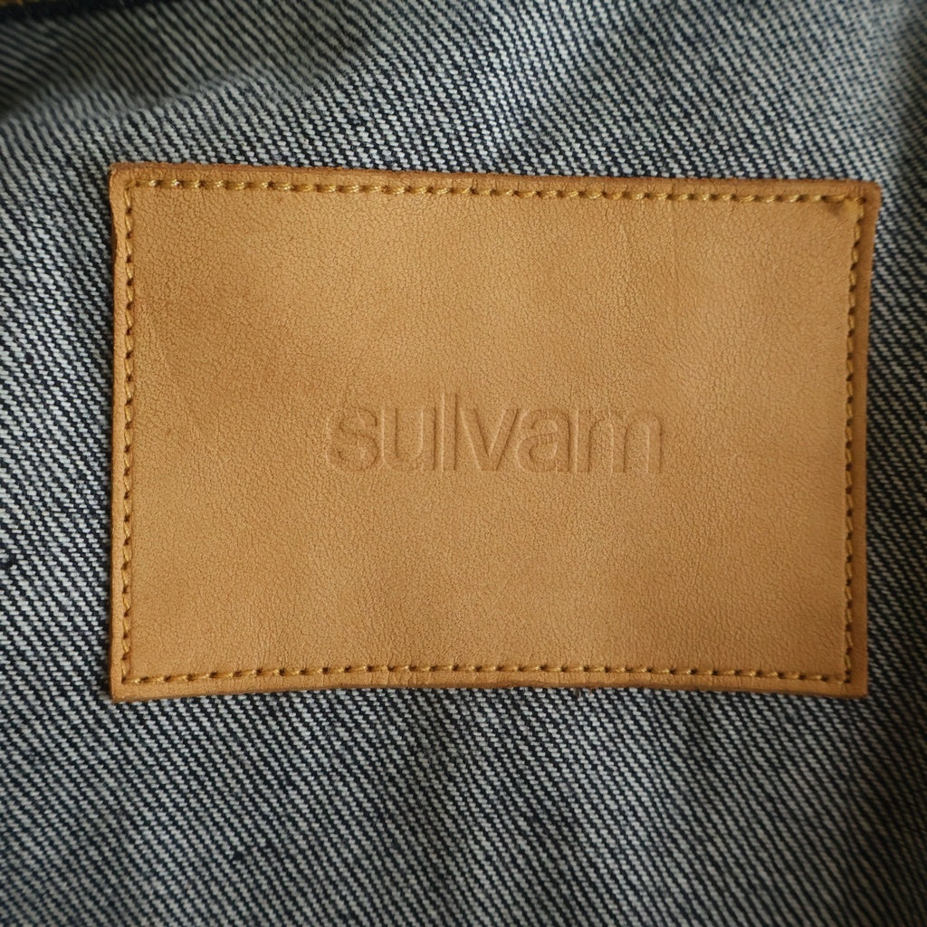 sulvam(サルバム) フロントロゴ刺繍 デニム トラッカージャケット インディゴ SM-J09-090