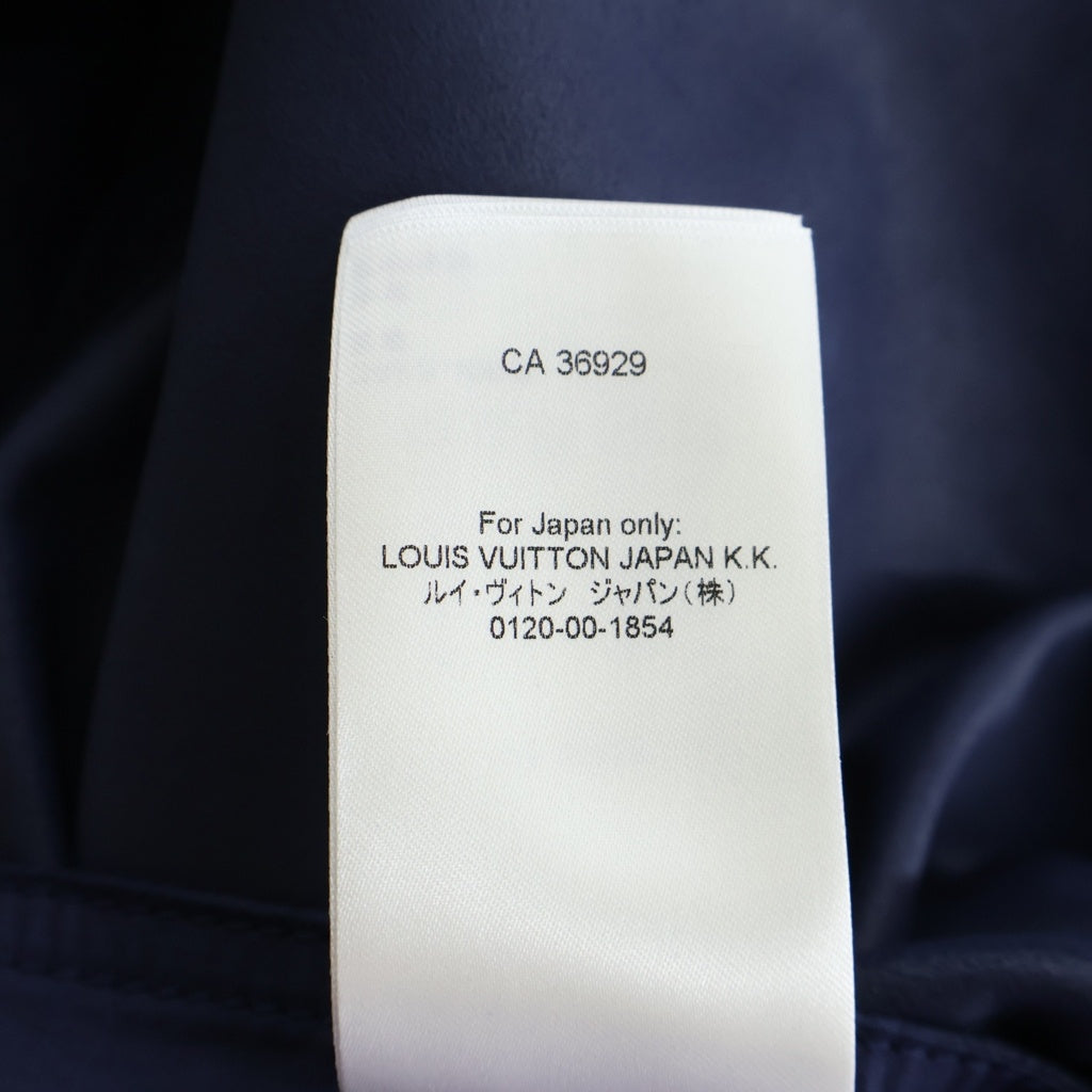 LOUIS VUITTON(ルイヴィトン) 23AW モノグラム型押し 切替 スエードレザー シャツジャケット ブルゾン ネイビー RM232Q ZA0 HPL40E