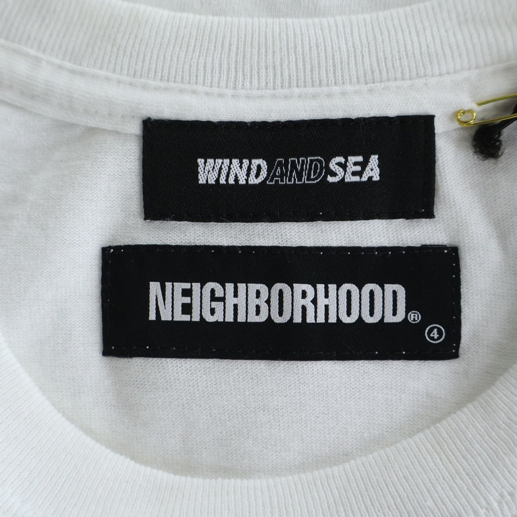 WIND AND SEA(ウィンダンシー) ×NEIGHBORHOOD ネイバーフッド 両面ロゴプリント 半袖Tシャツ カットソー ホワイト
