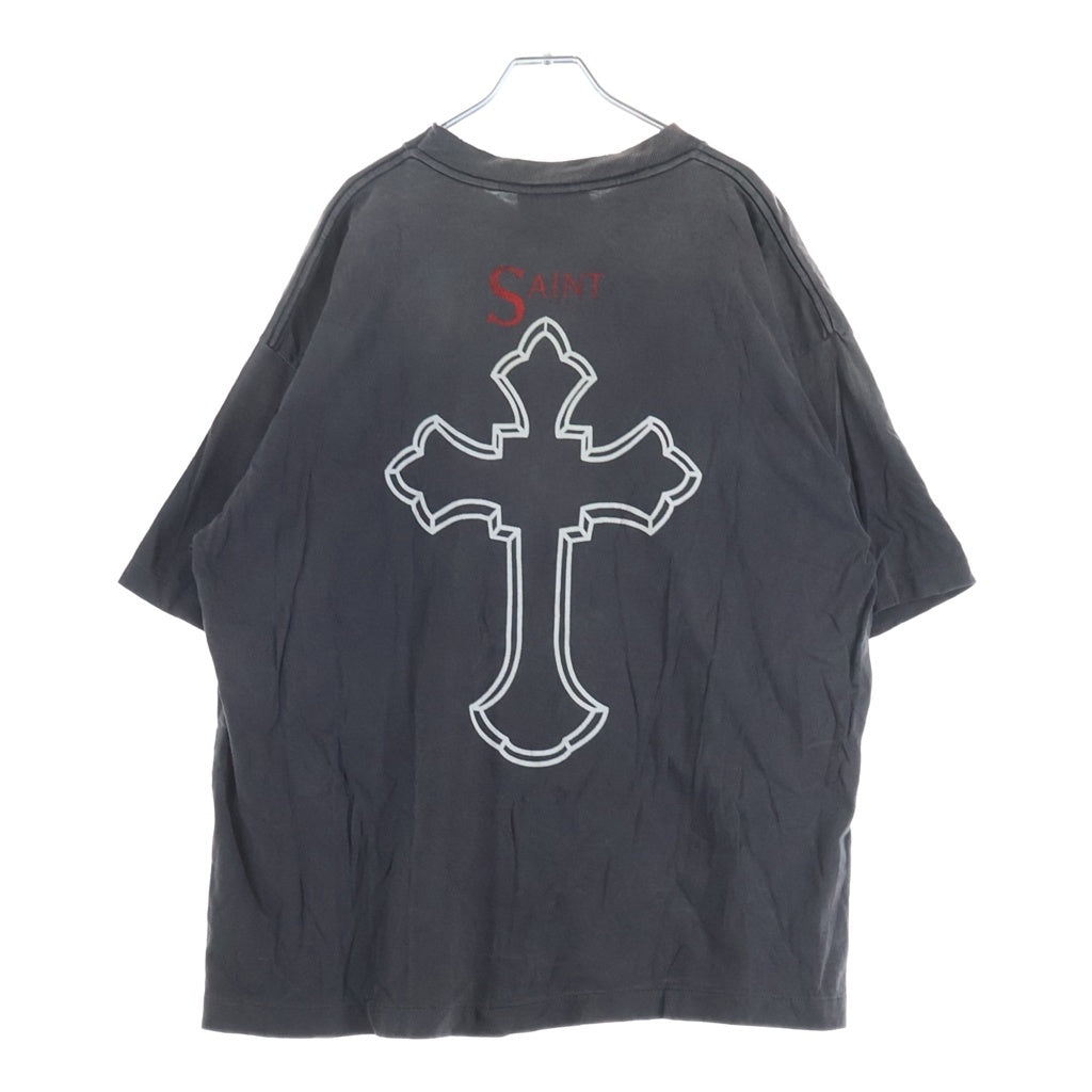 SAINT MICHAEL(セントマイケル) 25SS 2PAC 2PC SS TEE 2パック プリントクルーネック半袖Tシャツ グレー SM-HR8-0000-C14