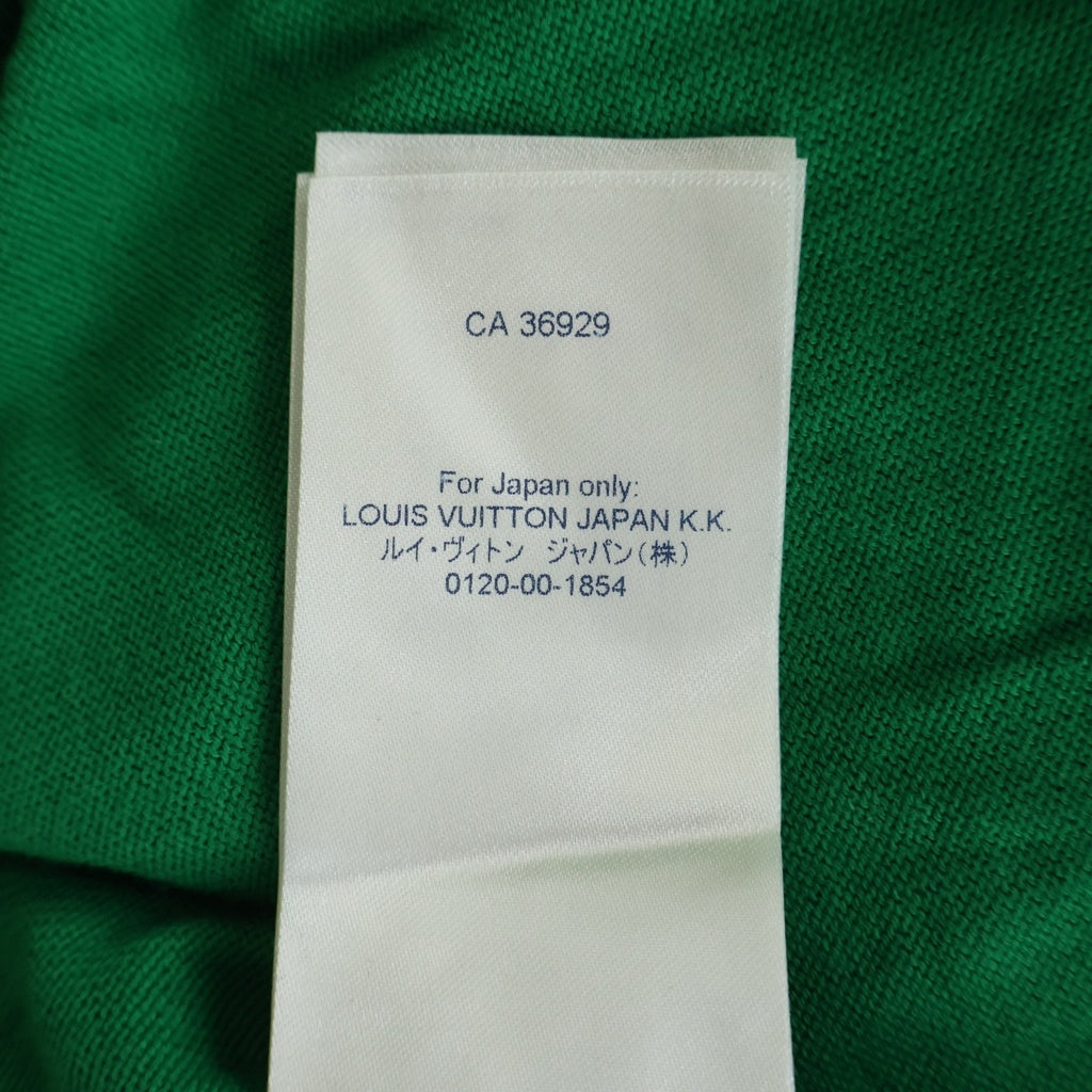 LOUIS VUITTON(ルイヴィトン) 21AW Everyday LV Crewneck フロントロゴ刺繍 クルーネック ニット 半袖Tシャツ カットソー グリーン 1A971G