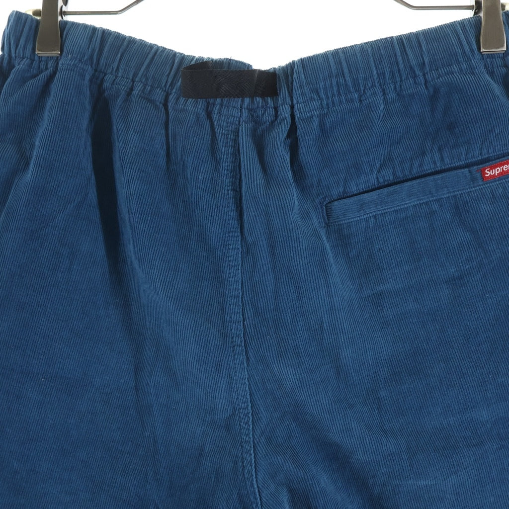 SUPREME(シュプリーム) Coduroy Belted Shorts コーデュロイ ベルテッド ショーツ ハーフパンツ ブルー