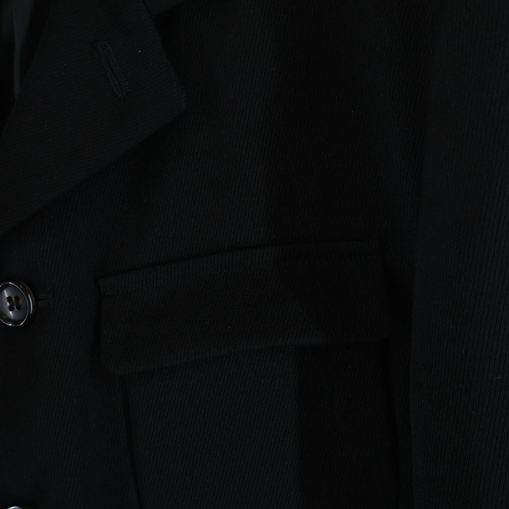 COMME des GARCONS HOMME PLUS(コムデギャルソンオムプリュス) 00AW ドッキングロック期 チェック切替 再構築 4B ウール テーラード ジャケット ブラック PJ-04042