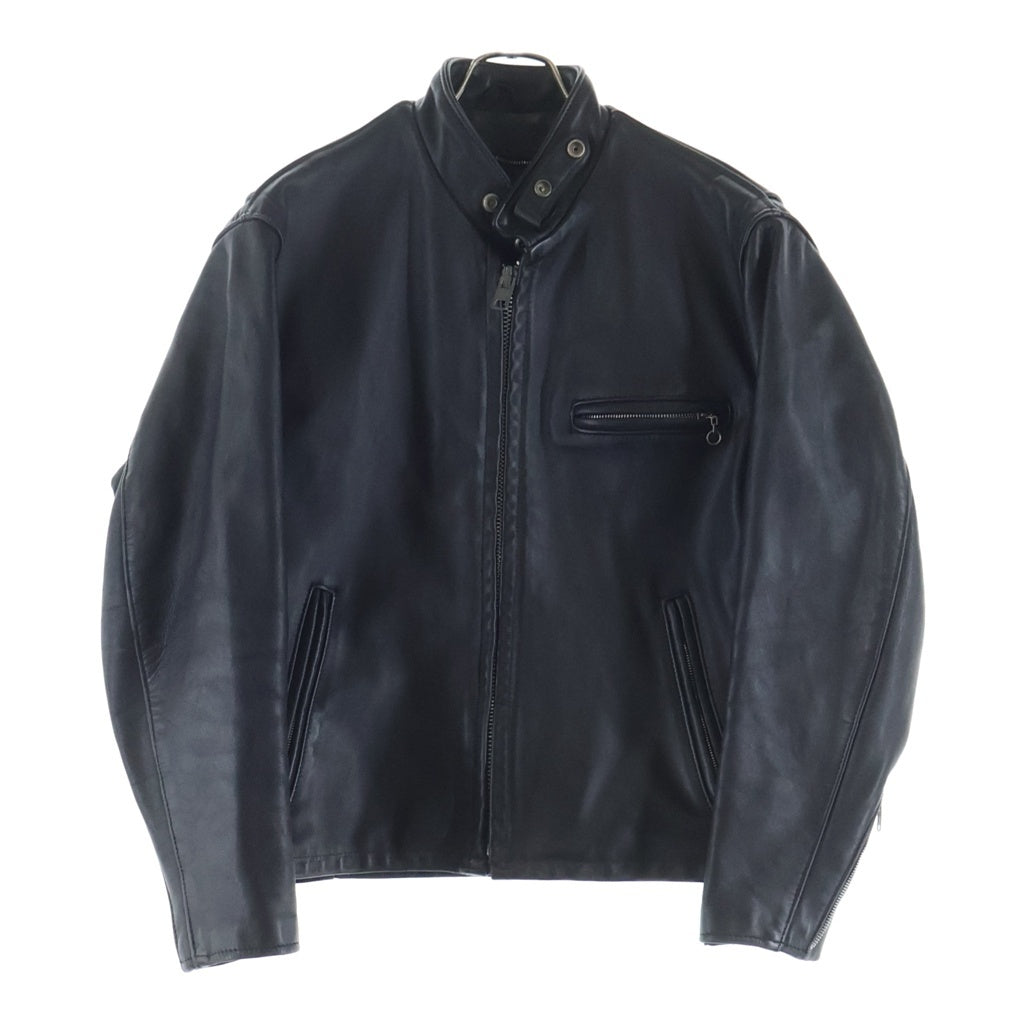 SCHOTT(ショット) 641 シングル ジップアップ レザー ライダース ジャケット ブラック