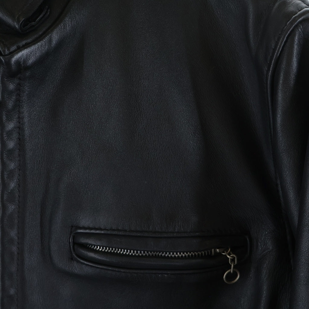 SCHOTT(ショット) 641 シングル ジップアップ レザー ライダース ジャケット ブラック
