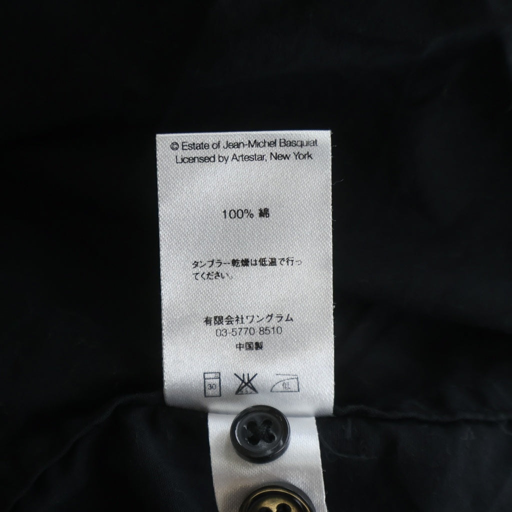 SUPREME(シュプリーム) 13AW Basquiat Notes LIS Shirt グラフィックプリント長袖シャツブラック