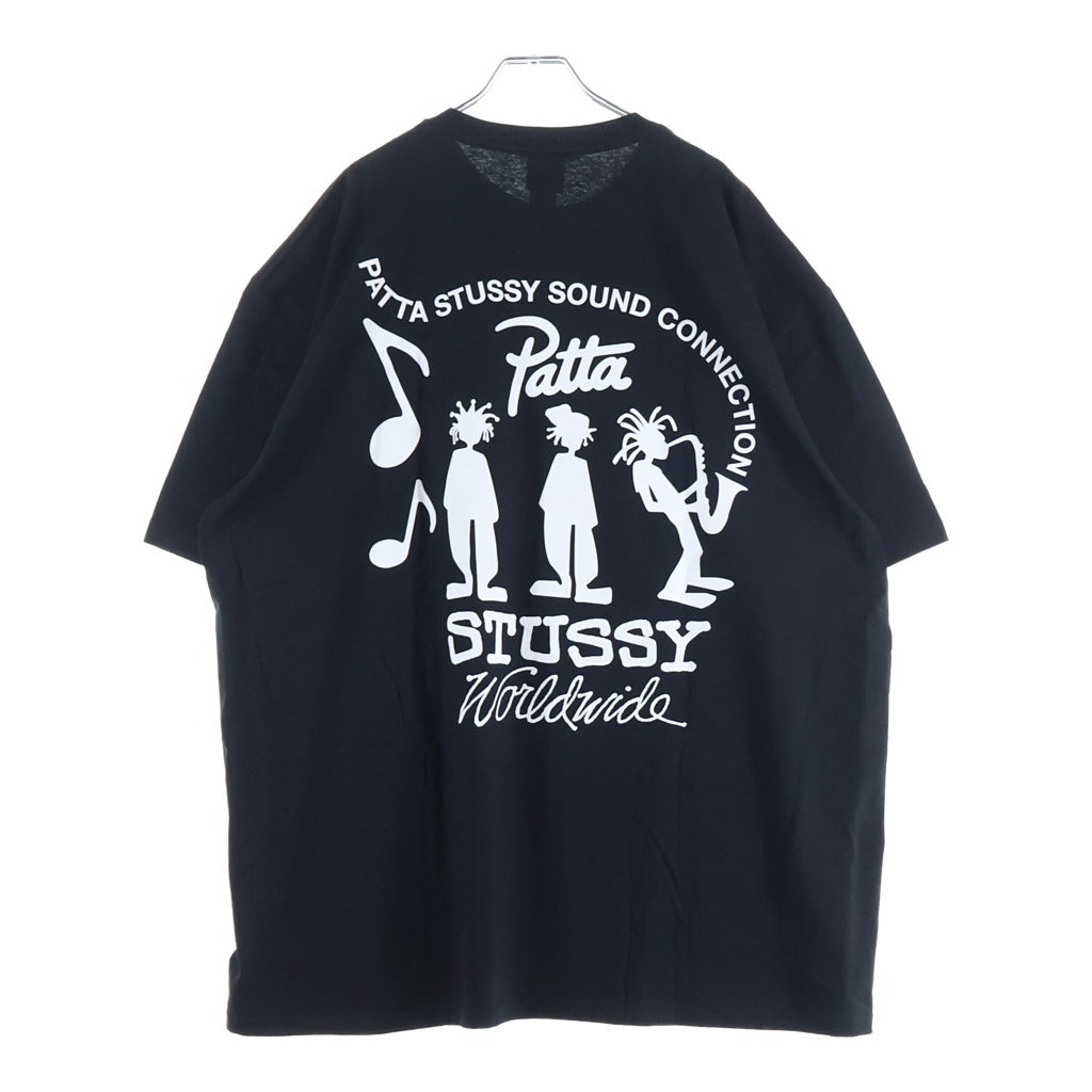 STUSSY(ステューシー) ×Patta Sound Connection Tee パタ サウンド コネクション クルーネック 半袖Tシャツ カットソー ブラック