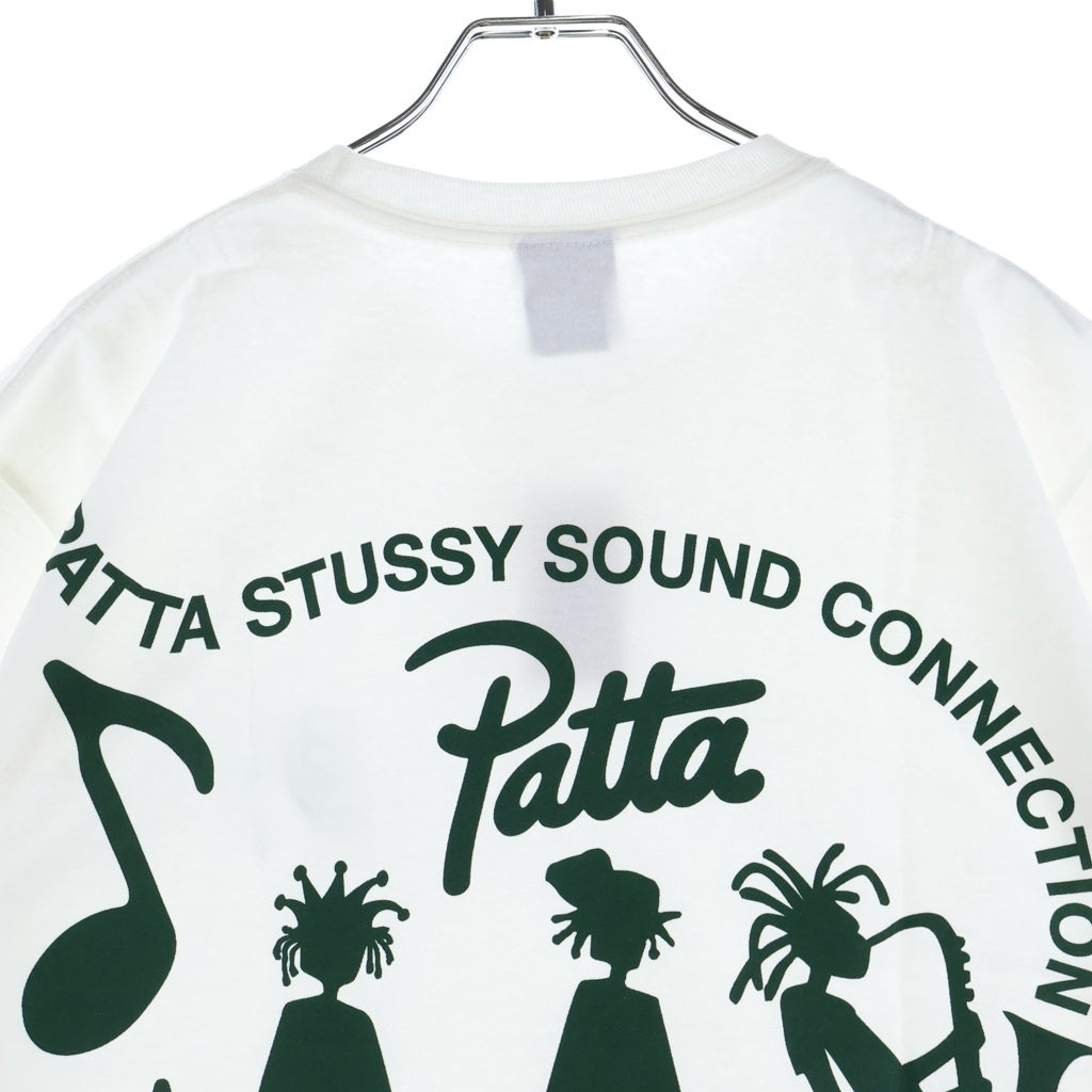 STUSSY(ステューシー) ×Patta Sound Connection Tee パタ サウンド コネクション クルーネック 半袖Tシャツ カットソー ホワイト