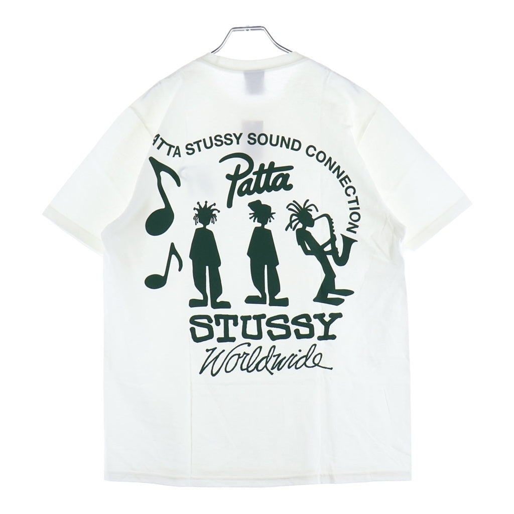 STUSSY(ステューシー) ×Patta Sound Connection Tee パタ サウンド コネクション クルーネック 半袖Tシャツ カットソー ホワイト