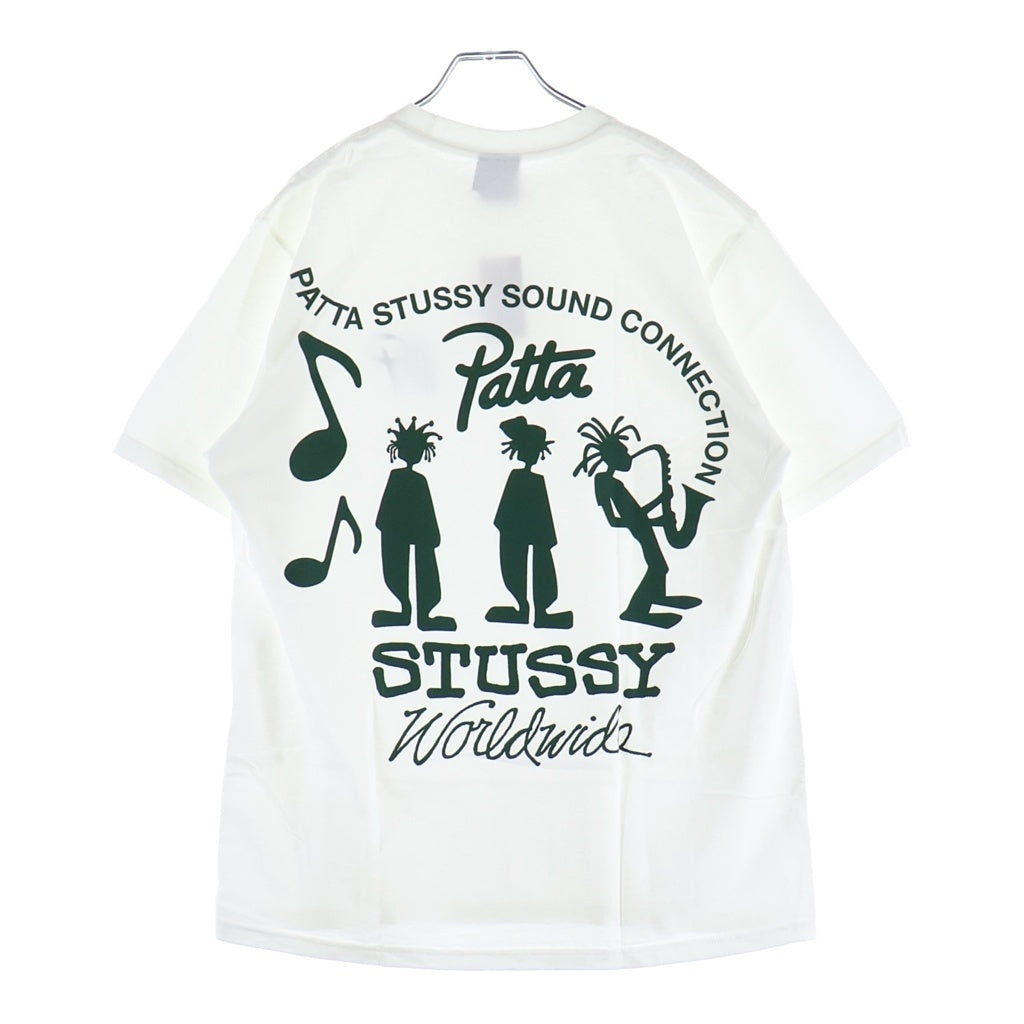 STUSSY(ステューシー) ×Patta Sound Connection Tee パタ サウンド コネクション クルーネック 半袖Tシャツ カットソー ホワイト