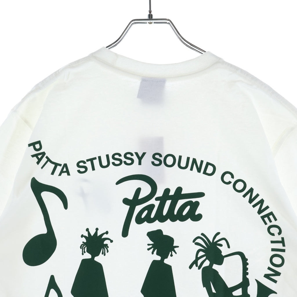 STUSSY(ステューシー) ×Patta Sound Connection Tee パタ サウンド コネクション クルーネック 半袖Tシャツ カットソー ホワイト