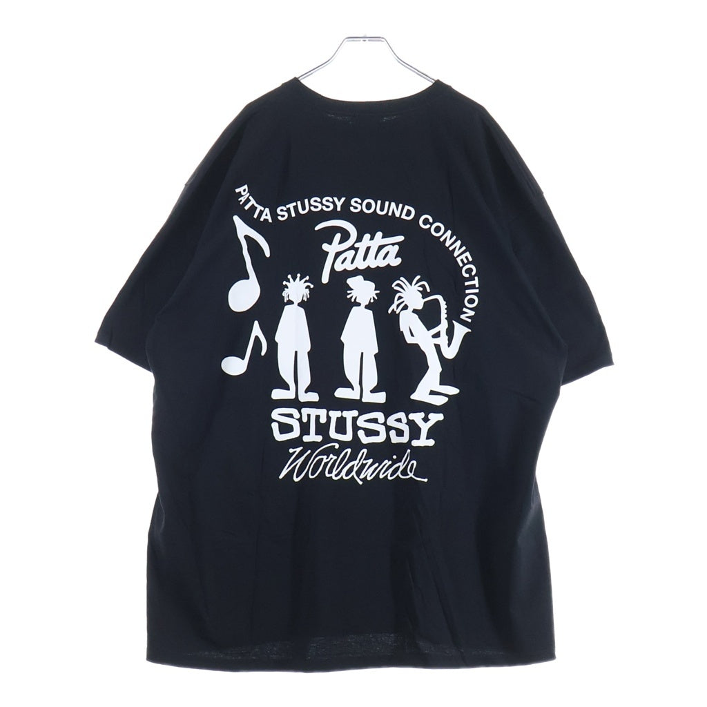 STUSSY(ステューシー) ×Patta Sound Connection Tee パタ サウンド コネクション クルーネック 半袖Tシャツ カットソー ブラック