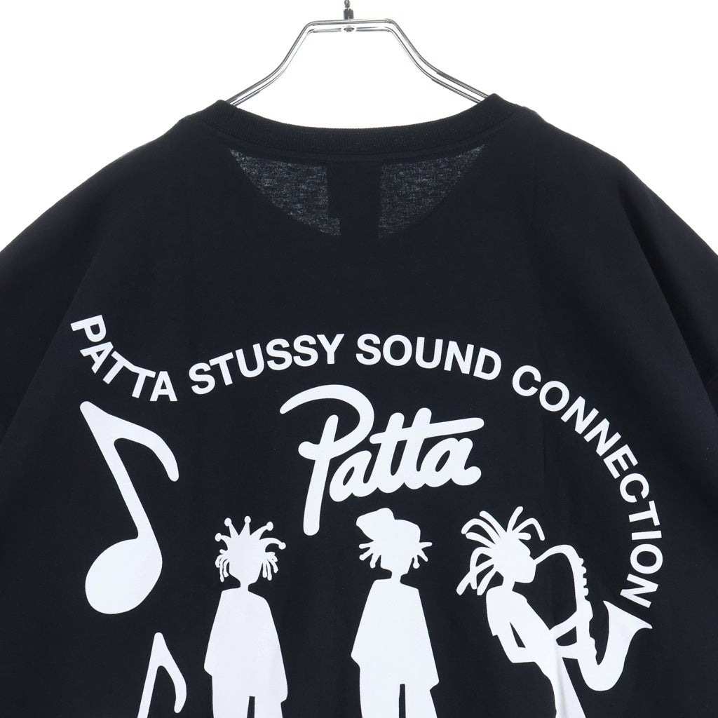 STUSSY(ステューシー) ×Patta Sound Connection Tee パタ サウンド コネクション クルーネック 半袖Tシャツ カットソー ブラック