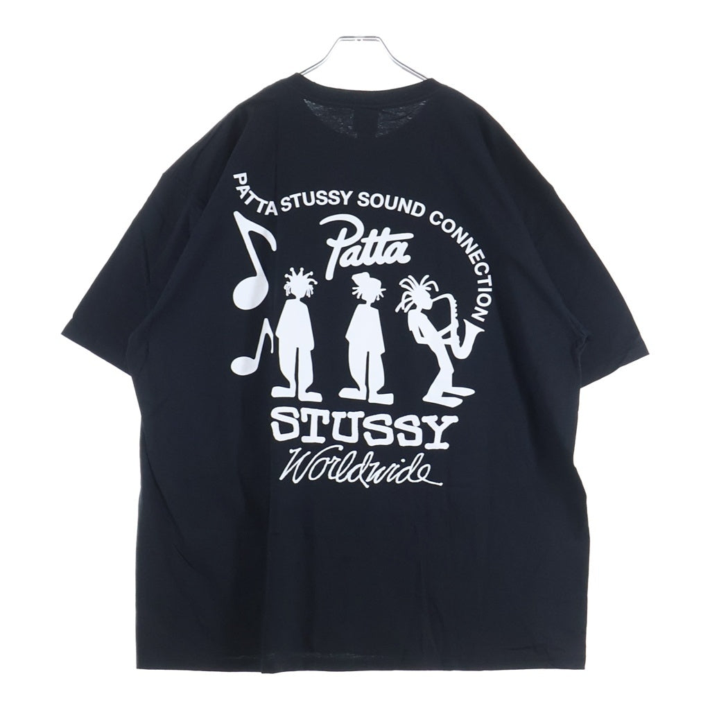 STUSSY(ステューシー) ×Patta Sound Connection Tee パタ サウンド コネクション クルーネック 半袖Tシャツ カットソー ブラック