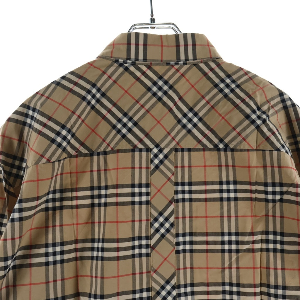BURBERRY(バーバリー) TB Logo Embroidery L/S Shirts ロゴ刺繍 ノバチェックシャツ ベージュ