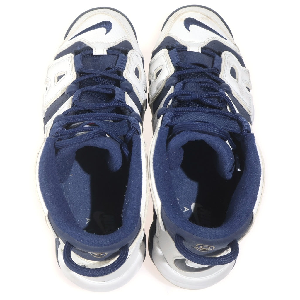 NIKE(ナイキ) AIR MORE UPTEMPO Olympic エアモアアップテンポ オリンピック ハイカットスニーカー ホワイト/ネイビー US10.5/28.5cm 414962‐104