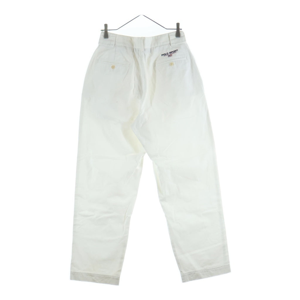 POLO SPORT RALPH LAUREN(ポロスポーツラルフローレン) 90s 初期 バックポケットエンブロイダリー ワイドチノパンツ ホワイト