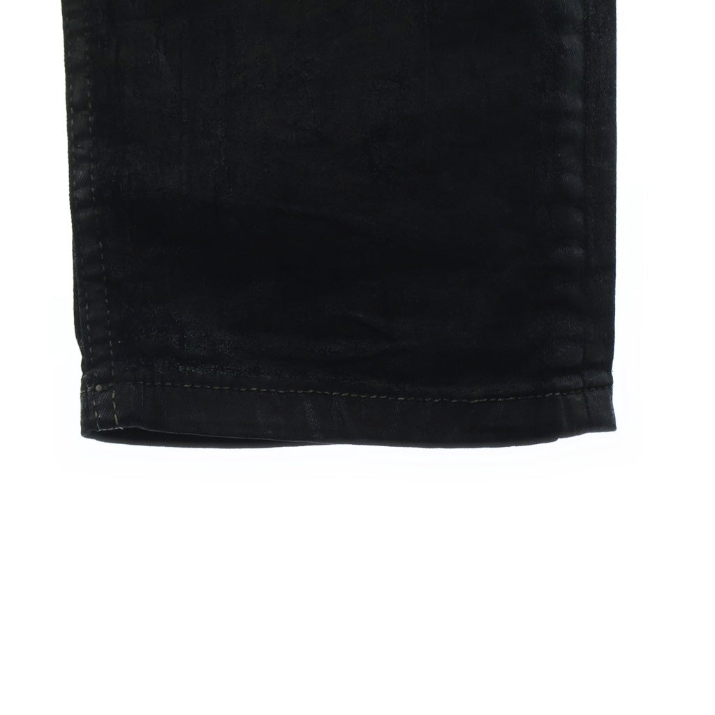 Rick Owens DRKSHDW(リックオウエンス ダークシャドウ) 15SS Detroit Cut Trousers デトロイトカットトラウザーズ コーティング加工 ボタンフライ スリムストレート デニムパンツ DU15S9350-SBS