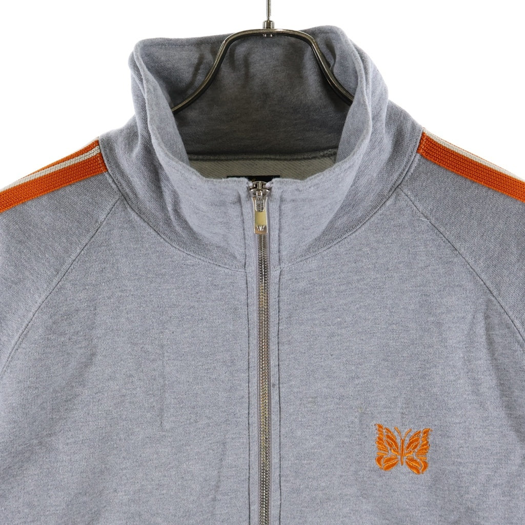 Needles(ニードルス) 26SS Track Jacket サイドライン スウェット トラックジャケット グレー/オレンジ RW1578