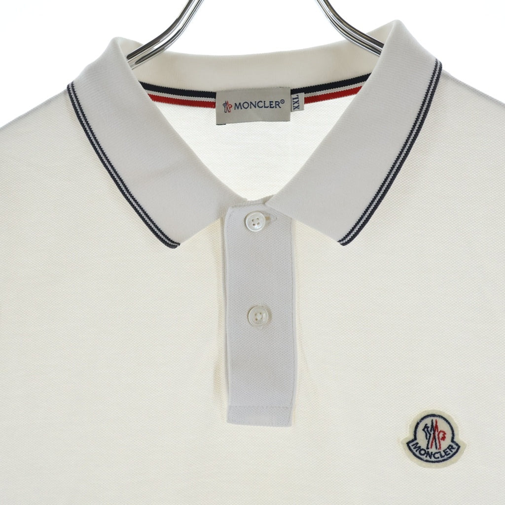 MONCLER(モンクレール) MAGLIA POLO MANICA COLTA マグリア ポロ マニカ コルタ フロントロゴワッペン 半袖ポロシャツ ホワイト