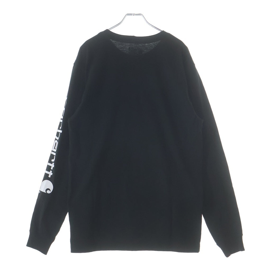 CARHARTT(カーハート) Work Wear L/S Tee ワークウェア アームロゴプリント 長袖 Tシャツ カットソー ブラック