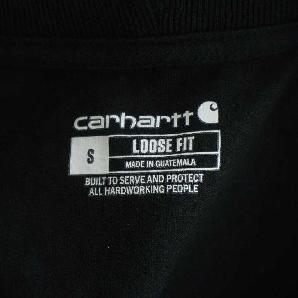 CARHARTT(カーハート) Work Wear L/S Tee ワークウェア アームロゴプリント 長袖 Tシャツ カットソー ブラック